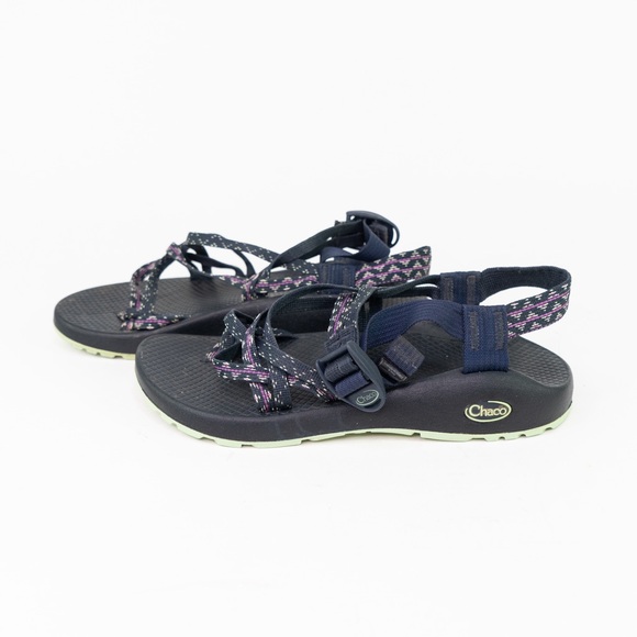 Chaco ZX2 Classic Strappy Water Shoes Sandals York Eclipse Purple Navy Womens 8 - Picture 1 of 12